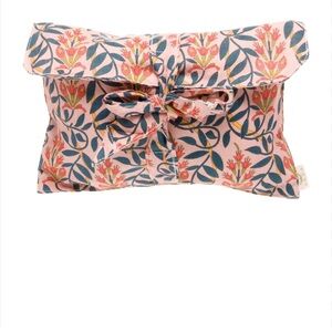 Aqua Bendita Floral Printed Clutch Bag Retail $255